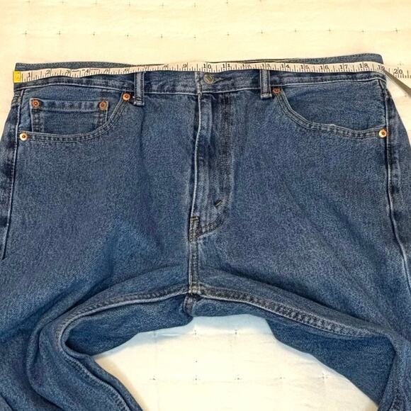 Levi's 505 Classic Straight Leg High Rise Jeans Men's 38x30 (Fits 38x29) | Blue - Picture 9 of 12